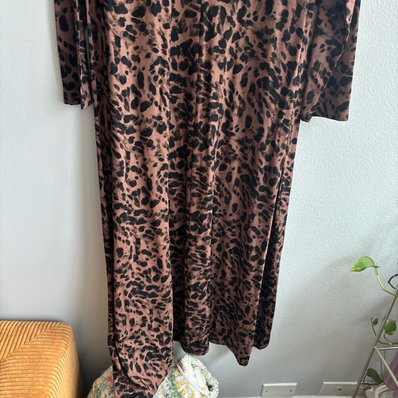 🤎Leopard Mockneck Maxi Dress - Picture 4 of 12
